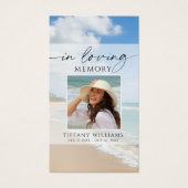 Memorial Beach In Loving Memory Photo Prayer Card (正面)