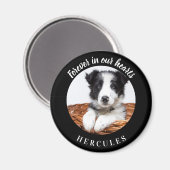 Memorial black photo love dog マグネット (正面/裏面)