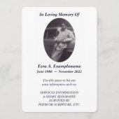 memorial card blue blur tree プログラム (裏面)