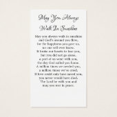 Memorial Cardinal Floral Roses Funeral Prayer Card (裏面)