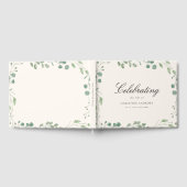  Memorial "Celebrating life of" Beige Eucalyptus ゲストブック (全面)