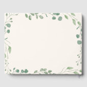  Memorial "Celebrating life of" Beige Eucalyptus ゲストブック (裏面)