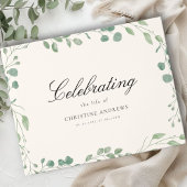  Memorial "Celebrating life of" Beige Eucalyptus ゲストブック