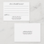 Memorial Celebrating Life Of Funeral Keepsake ノートカード (正面/裏面)