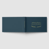 Memorial Celebrating Life Of Funeral Navy Gold ゲストブック (全面)