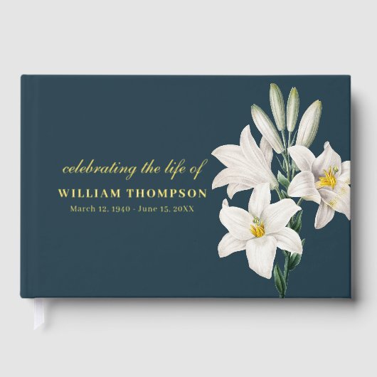 Memorial Celebrating Life Of Funeral Navy Lilies ゲストブック (正面)