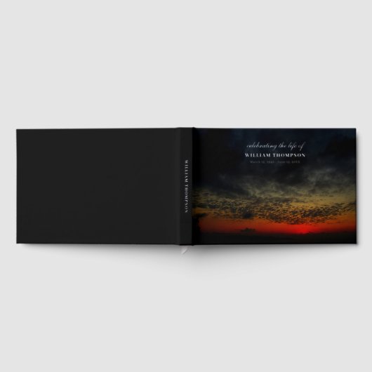 Memorial Celebrating Life Of Funeral Sunset Sky ゲストブック (全面)