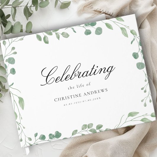  Memorial "Celebrating life of" White Eucalyptus ゲストブック