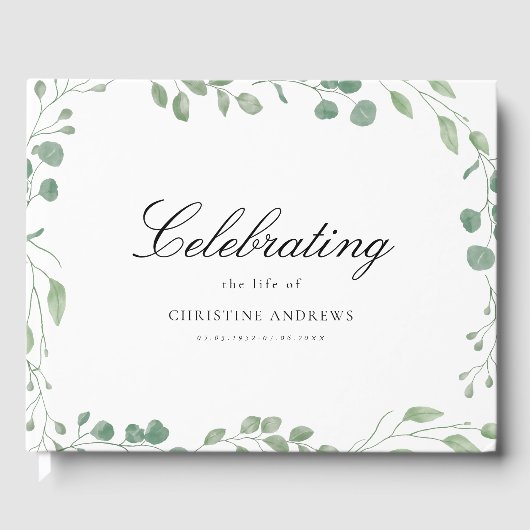  Memorial "Celebrating life of" White Eucalyptus ゲストブック (正面)