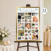 Memorial Celebration 33 Photo Collage Botanical ポスター