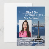 Memorial Christian Crucifix Cross Hill Thank you サンキューカード (正面/裏面)