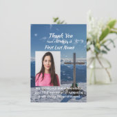 Memorial Christian Crucifix Cross Hill Thank you サンキューカード (スタンド正面)