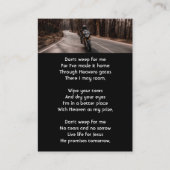 Memorial Christian  Photo Motorcycle Biker  名刺 (正面)