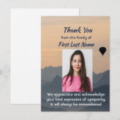 Memorial Custom Hot Air Balloon Thank you サンキューカード (正面/裏面)