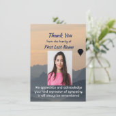 Memorial Custom Hot Air Balloon Thank you サンキューカード (スタンド正面)