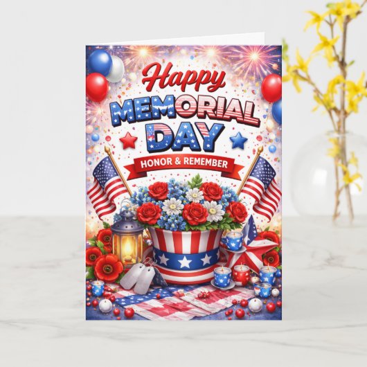 Memorial Day カード (黄色い花)