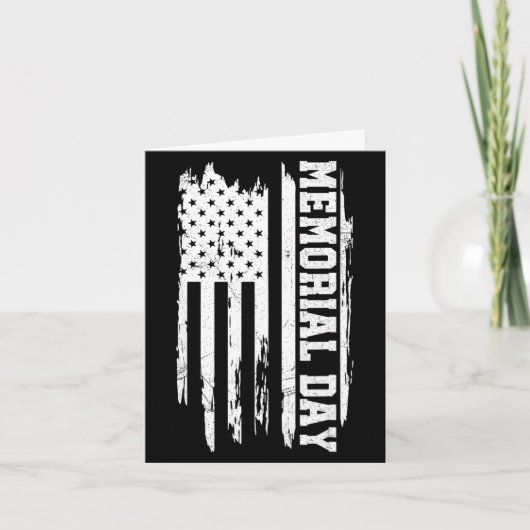 Memorial day american flag military veterans Memor カード (正面)