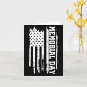 Memorial day american flag military veterans Memor カード (黄色い花)