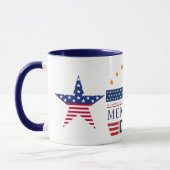 Memorial Day American Flag Stars Patriotic Combo マグカップ (左)