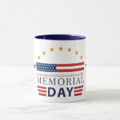 Memorial Day American Flag Stars Patriotic Combo マグカップ (中央)