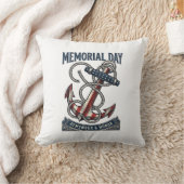 Memorial Day Anchor Remember Honor Vintage Shirt_1 クッション (ブランケット)