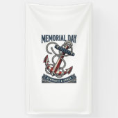 Memorial Day Anchor Remember Honor Vintage Shirt_1 横断幕 (縦)
