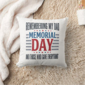 Memorial Day Dad Tribute Patriotic クッション (ブランケット)