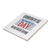 Memorial Day Dad Tribute Patriotic タイル (側面)