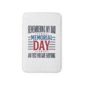 Memorial Day Dad Tribute Patriotic バスマット (正面縦)