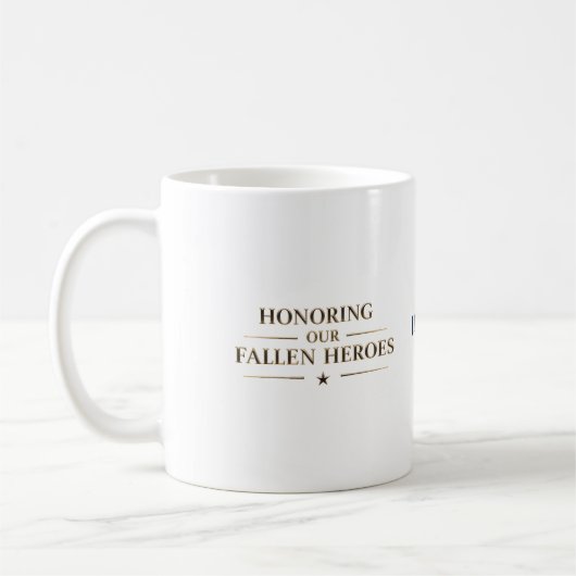 Memorial Day Fallen Heroes / Día de los Caídos コーヒーマグカップ (左)