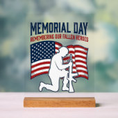 Memorial Day Fallen Heroes Patriotic Soldier Shirt アクリルサイン (ニュートラル)