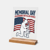 Memorial Day Fallen Heroes Patriotic Soldier Shirt アクリルサイン (傾斜)