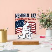 Memorial Day Fallen Heroes Patriotic Soldier Shirt アクリルサイン (ウェディング)