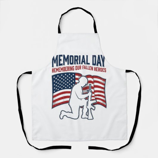 Memorial Day Fallen Heroes Patriotic Soldier Shirt エプロン (正面)