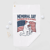 Memorial Day Fallen Heroes Patriotic Soldier Shirt ゴルフタオル (インサイチュ)