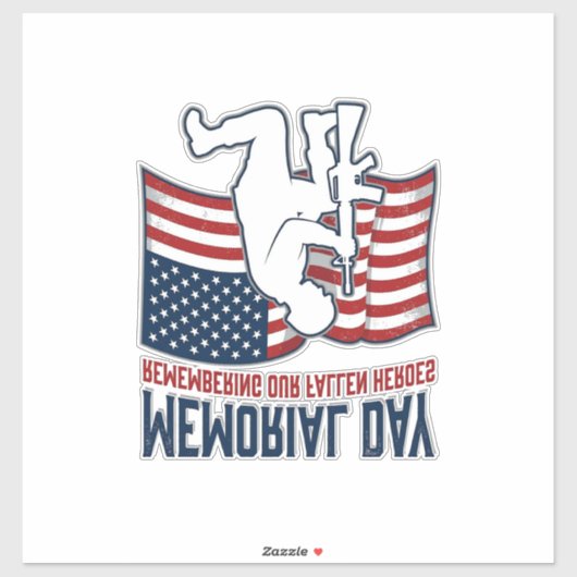 Memorial Day Fallen Heroes Patriotic Soldier Shirt シール (シート)