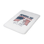 Memorial Day Fallen Heroes Patriotic Soldier Shirt バスマット (アングル)