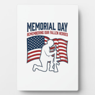 Memorial Day Fallen Heroes Patriotic Soldier Shirt フォトプラーク