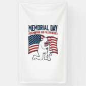 Memorial Day Fallen Heroes Patriotic Soldier Shirt 横断幕 (縦)