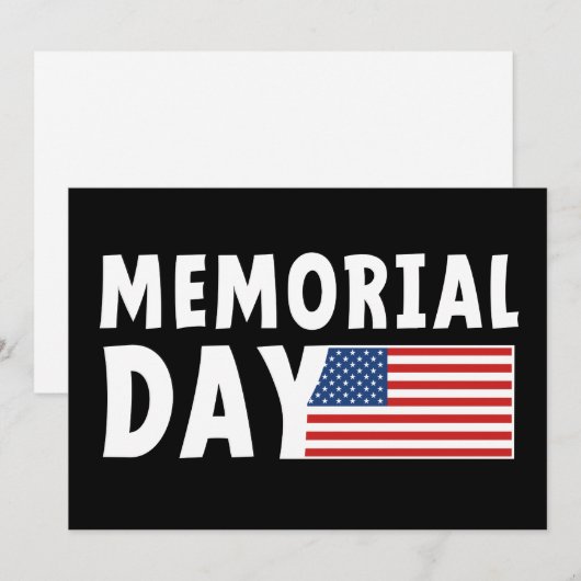 Memorial Day. herdenkingsdag シーズンカード (正面/裏面)