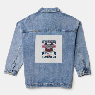 Memorial Day Honor and Remember Patriotic Shirt_1 デニムジャケット
