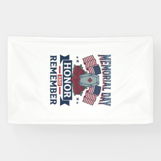 Memorial Day Honor and Remember Patriotic Shirt_1 横断幕