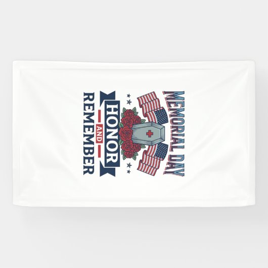 Memorial Day Honor and Remember Patriotic Shirt_1 横断幕 (横)