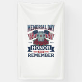 Memorial Day Honor and Remember Patriotic Shirt_1 横断幕 (縦)