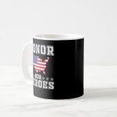 Memorial Day Honor our Heroes Military Veterans コーヒーマグカップ (正面左)