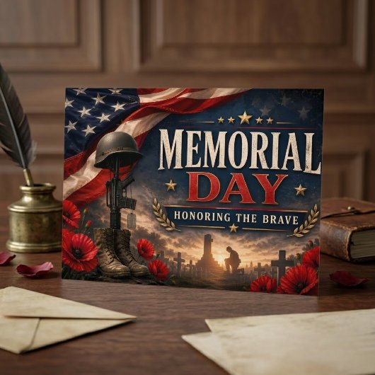 Memorial Day Honoring the Brave Kneeling Soldier ポストカード