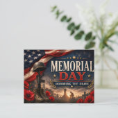 Memorial Day Honoring the Brave Kneeling Soldier ポストカード (スタンド正面)