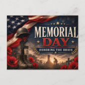Memorial Day Honoring the Brave Kneeling Soldier ポストカード (正面)