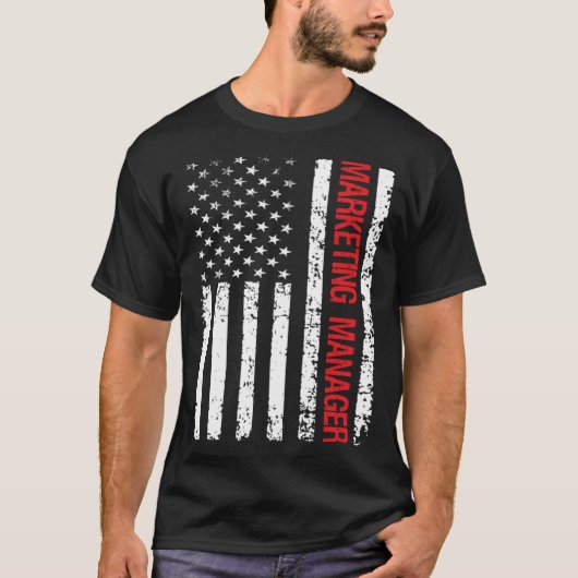 Memorial Day marketing manager 4th of July patriot Tシャツ (正面)