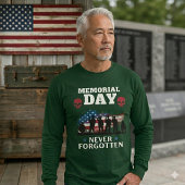 Memorial Day Never Forgotten Patriotic Military Tシャツ